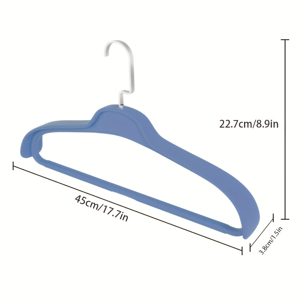 10pcs Household Plastic Coat Hangers, Seamless Anti-detachment Wardrobe Storage Rack, Wide-shoulder Hanger, for Christmas and Christmas Gifts.