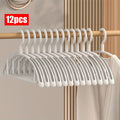12\u002F24pcs of Thickened, Non-Slip Plastic Hangers Designed to Save Space, Ideal for Suits, Sweaters, Dresses, And Pants, Perfect for Christmas Gifts