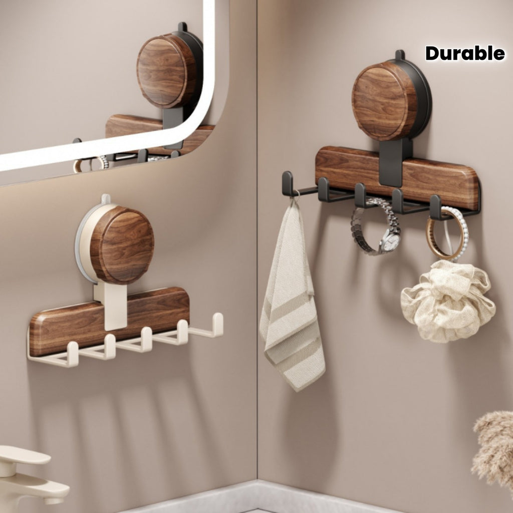Super Walnut Suction Cup Hook - No Punching Sticky Bathroom Shower Hook, Suitable for Towels, Strong Load-bearing Capacity, Non-destructive Removable Wall Hook, Suitable for Kitchens, Tiles, Utility Hooks