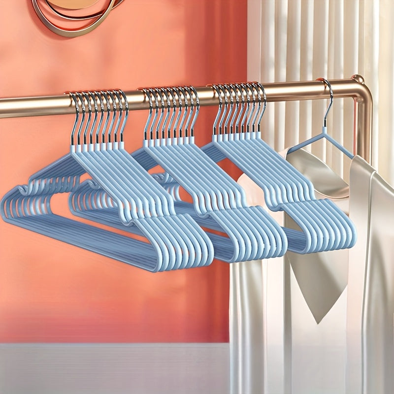 39pcs Non-Slip And Durable Metal Hangers with a Rubber Coating. These Space-Saving Hooks Feature Shoulder Notches