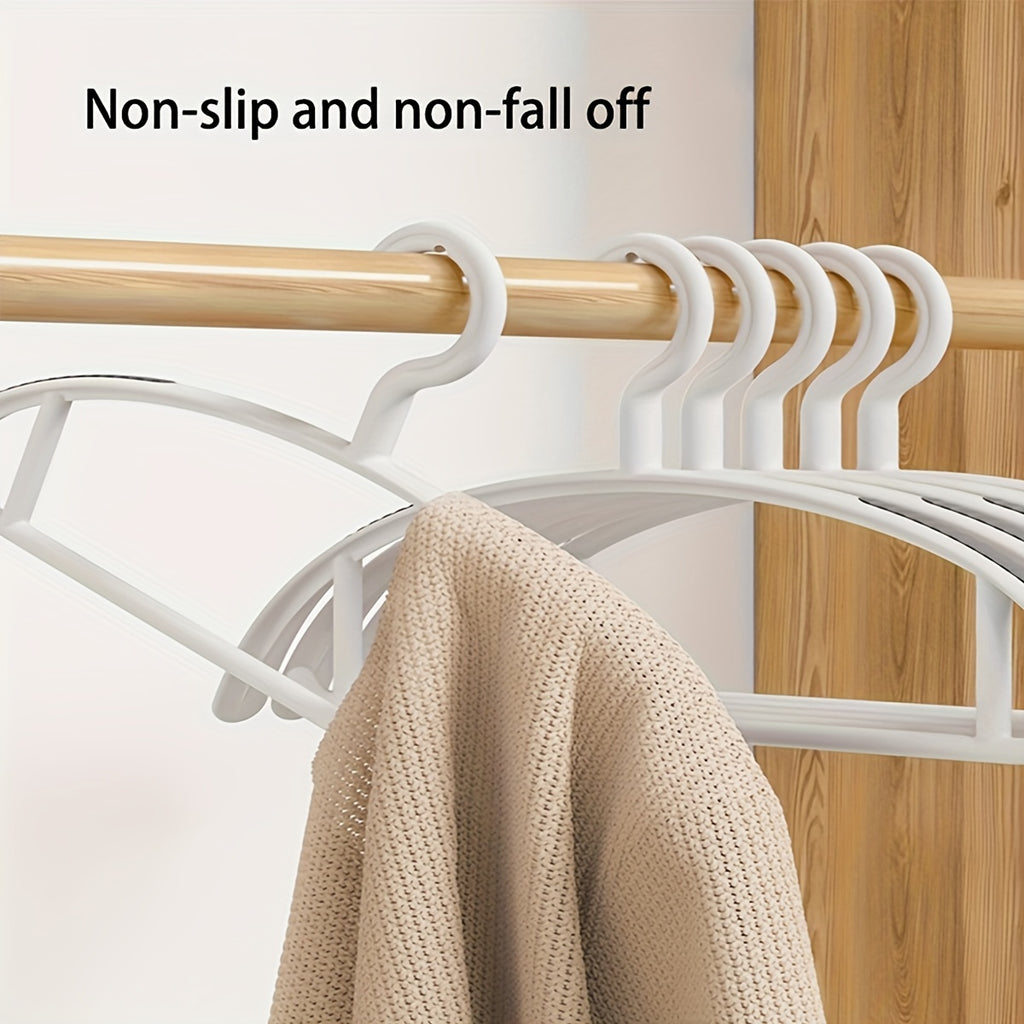 12\u002F24pcs of Thickened, Non-Slip Plastic Hangers Designed to Save Space, Ideal for Suits, Sweaters, Dresses, And Pants, Perfect for Christmas Gifts