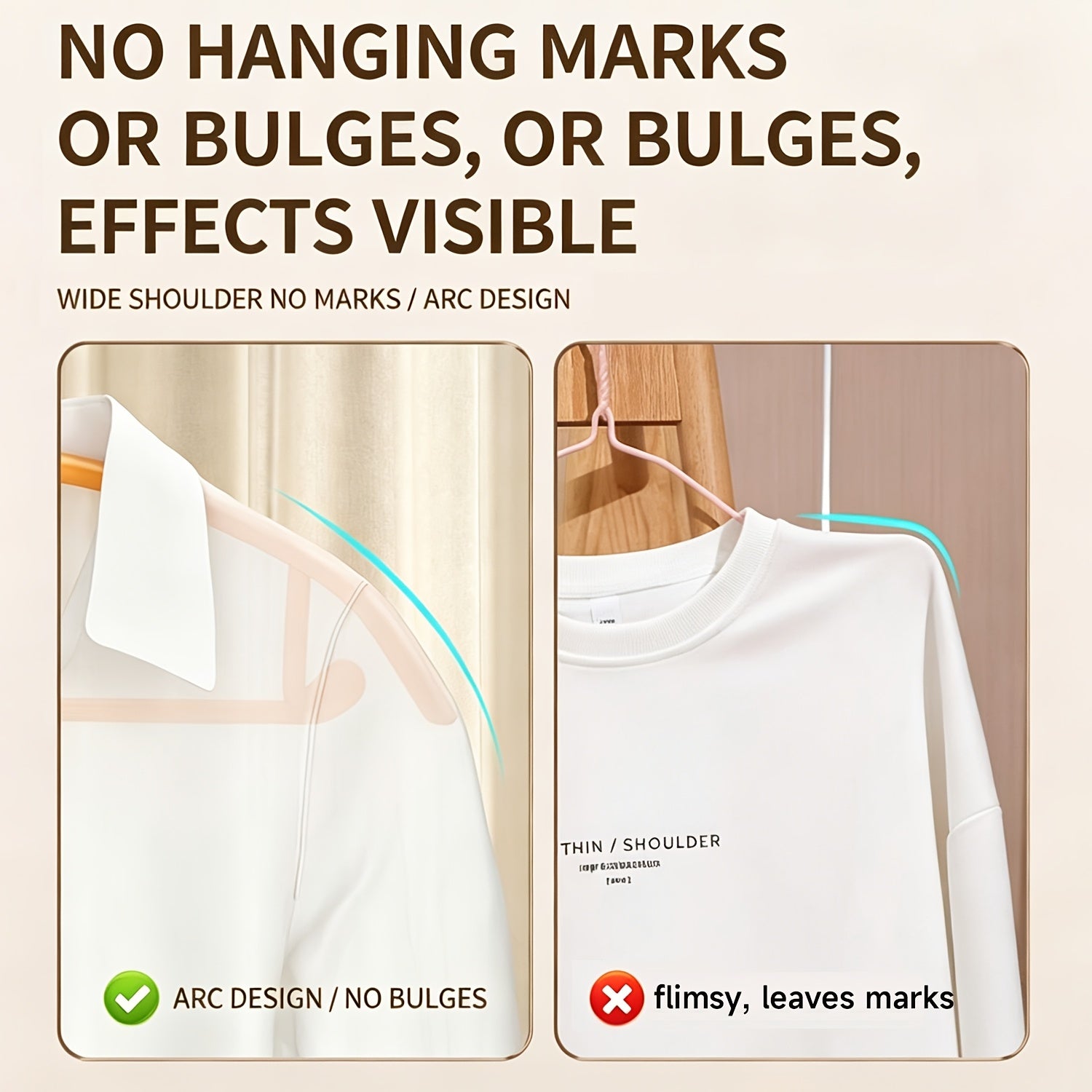 14\u002F28pcs, Non-slip Heavy-duty Hanger, 16.54in × 7.87in, Colored Curved Non-slip Hanger, Space-saving, Durable, Suitable For Indoor Storage, Outdoor Drying, Clothing Display, Standard Hanger, Wardrobe Storage, Organization And Storage