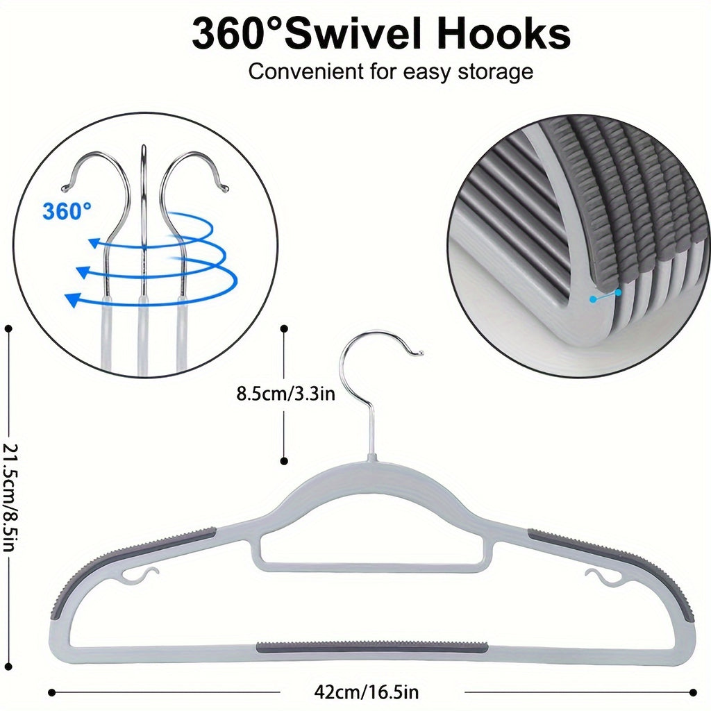 Still Troubled by a Cluttered Wardrobe and Clothes That Get Misshapen When Hung? This Multifunctional Hanger Is Your Ultimate Storage Solution! Made with Upgraded, Thickened PP Material and Stainless Steel Hooks, It Offers Exceptional Load-bearing