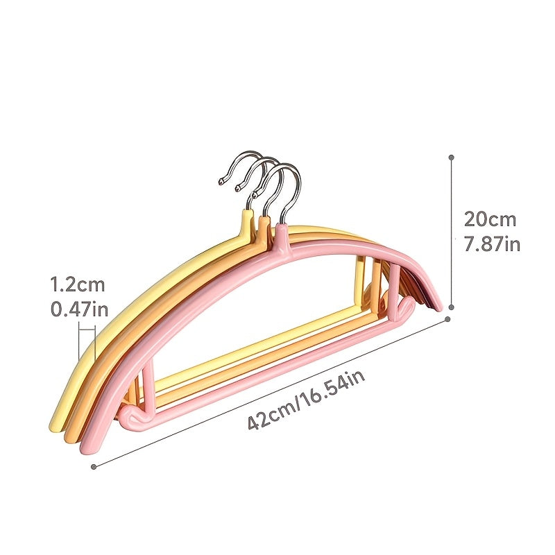 14\u002F28pcs, Non-slip Heavy-duty Hanger, 16.54in × 7.87in, Colored Curved Non-slip Hanger, Space-saving, Durable, Suitable For Indoor Storage, Outdoor Drying, Clothing Display, Standard Hanger, Wardrobe Storage, Organization And Storage