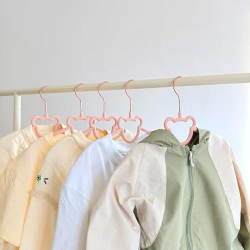 30 Pack Pink Velvet Clothes Hangers - 12. 6In for Ages 4-10 with Cute Bear Rotating Rose Golden Hook Non-Slip Space-Saving Slim Felt Hangers for Toddler Coats Jackets Dresses