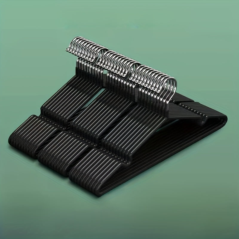 39pcs Non-Slip And Durable Metal Hangers with a Rubber Coating. These Space-Saving Hooks Feature Shoulder Notches