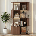 71-Inch Four-Tier Open Bookshelf, Modern Style Sliding Door Storage Shelf, Multifunctional Bookcase Suitable for Offices, Studies, And Living Rooms