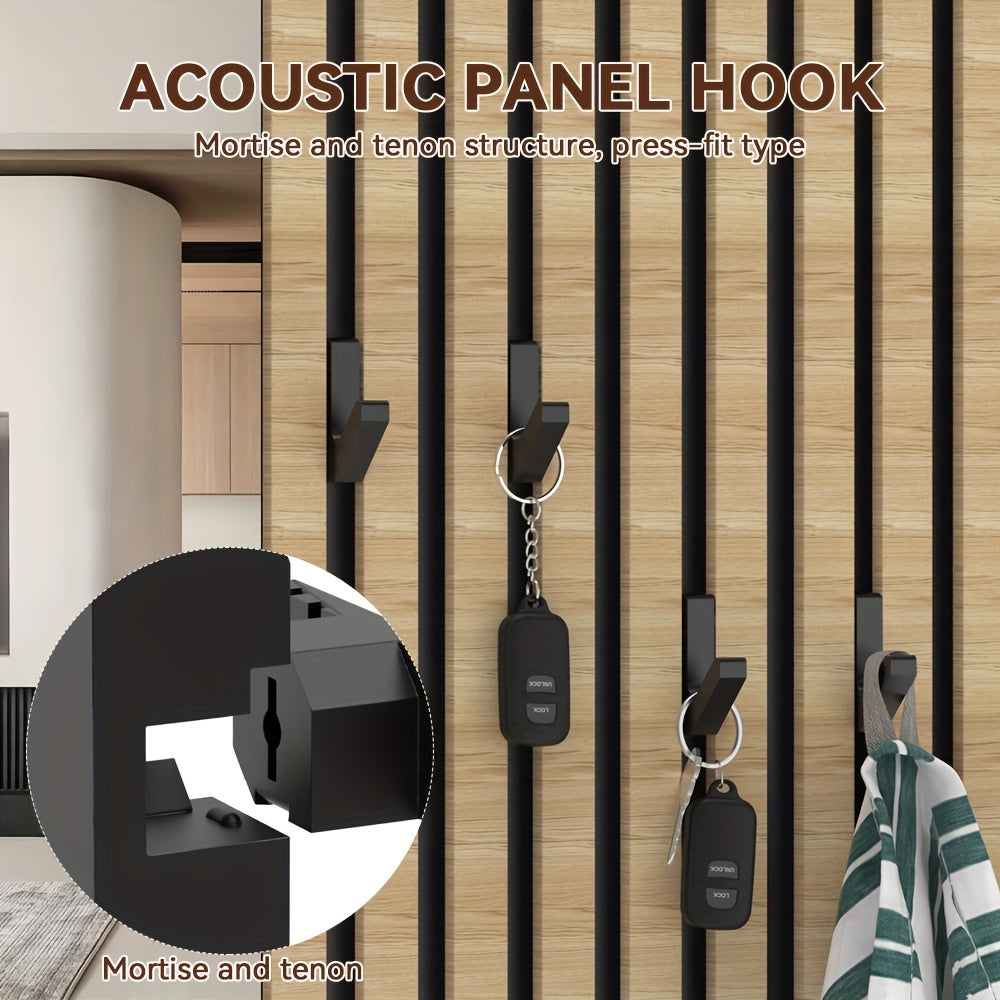 3\u002F 4pcs Soundproof Board Hook - Drill-free Coat Hook for Soundproof Boards and Vocal Boards, Practical Hook for Home Studio and Office Sound Solutions, Plug and Play, Easy to Install, Utility Hooks