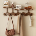 4\u002F6\u002F8 Hooks Multifunctional Coat Rack, Solid Wood Wall Mounted Coat Hanger with Hooks, Space Saving Modern Design for Hanging Clothes, Hats, Bags And Keys, Ideal for Bedroom, Entryway And Hallway