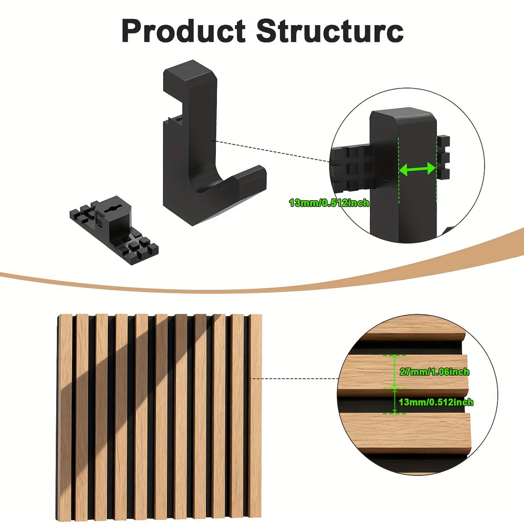3\u002F 4pcs Soundproof Board Hook - Drill-free Coat Hook for Soundproof Boards and Vocal Boards, Practical Hook for Home Studio and Office Sound Solutions, Plug and Play, Easy to Install, Utility Hooks