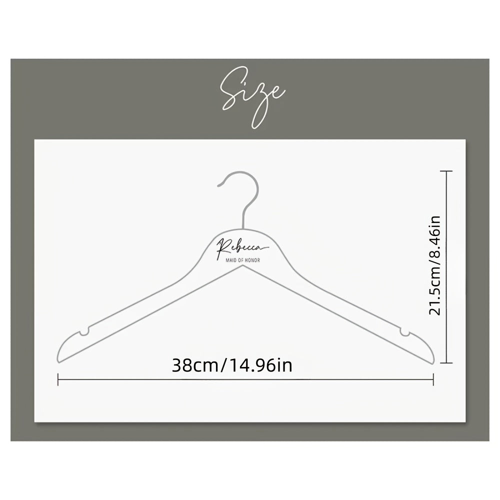 10pcs Custom Transparent Plastic Hangers with Metal Hooks, Unique Design, Anti-Slip and Anti-Drop, Suitable for Clothing Stores, Wardrobes, Tops, Suits, and Other Scenarios, Standard Universal Hangers. Customize Your Own Logo