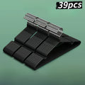 39pcs Non-Slip And Durable Metal Hangers with a Rubber Coating. These Space-Saving Hooks Feature Shoulder Notches