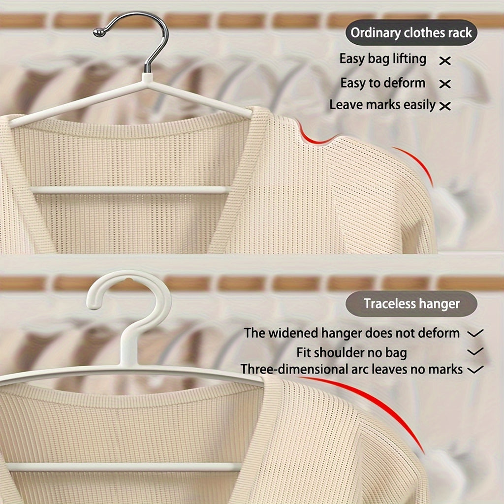 12\u002F24pcs of Thickened, Non-Slip Plastic Hangers Designed to Save Space, Ideal for Suits, Sweaters, Dresses, And Pants, Perfect for Christmas Gifts