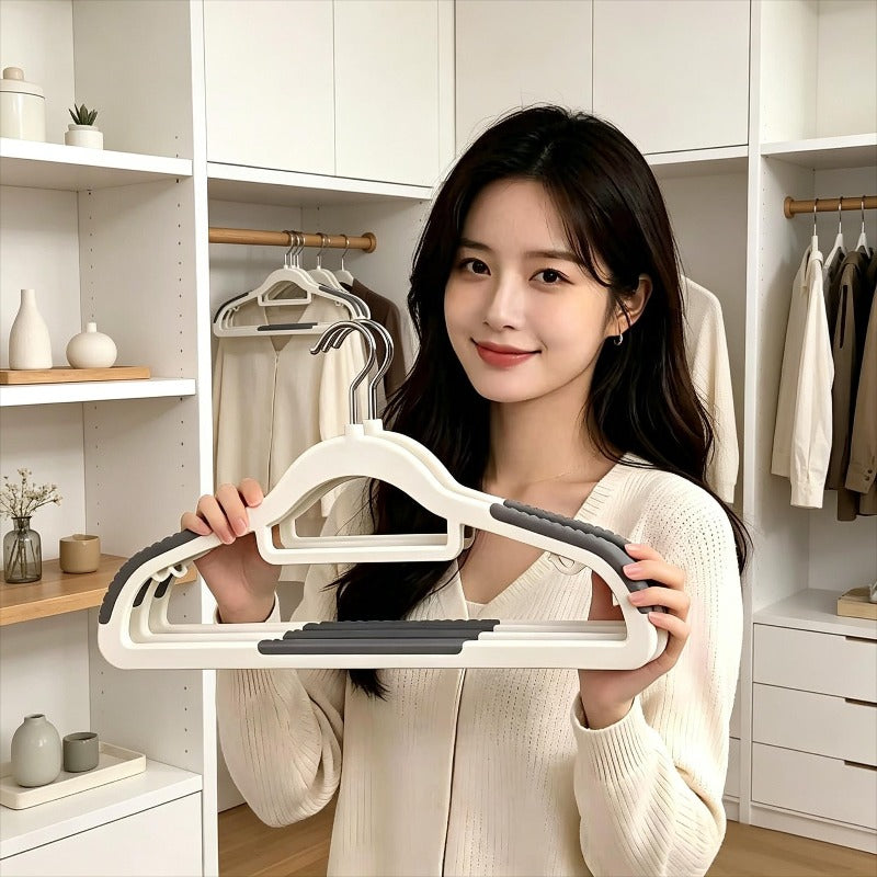 Still Troubled by a Cluttered Wardrobe and Clothes That Get Misshapen When Hung? This Multifunctional Hanger Is Your Ultimate Storage Solution! Made with Upgraded, Thickened PP Material and Stainless Steel Hooks, It Offers Exceptional Load-bearing